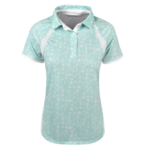 Etonic Golf Ladies Short Sleeve Floral Print Polo - Image 1